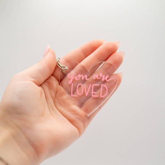 Acrylic Heart Keychain